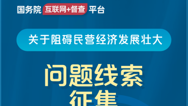 88xx永久网站进入国务院“互联网+督查”平台公开征集阻碍民营经济发展壮大问题线索